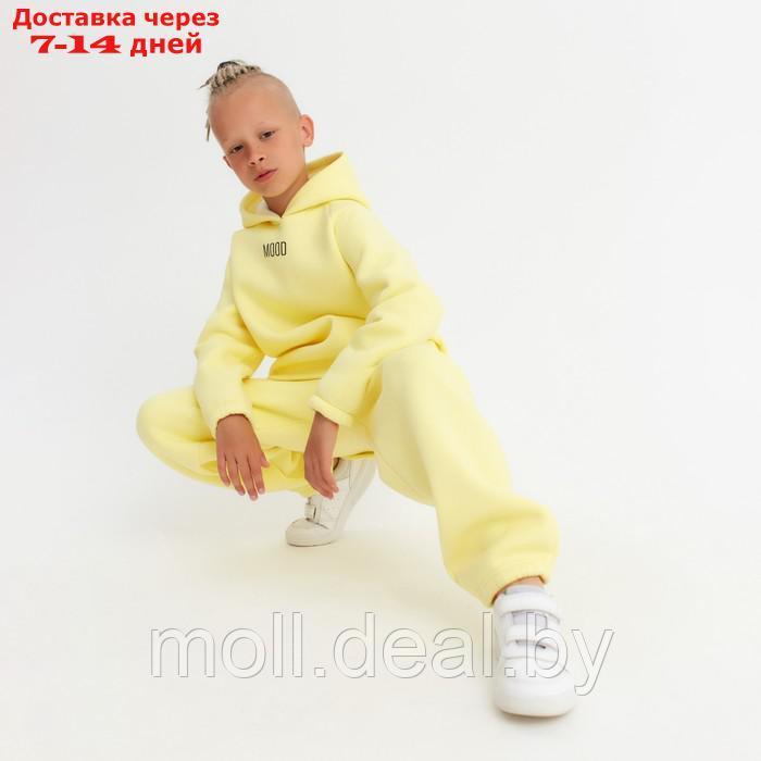 Костюм детский (худи, брюки) MINAKU: Basic Line KIDS цвет жёлтый, рост 152 - фото 10 - id-p193444567