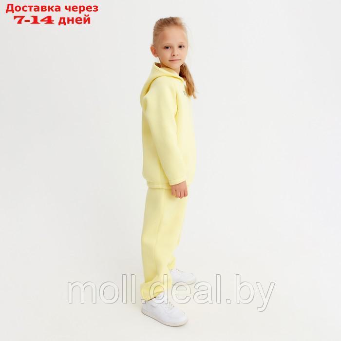 Костюм детский (худи, брюки) MINAKU: Basic Line KIDS цвет жёлтый, рост 128 - фото 3 - id-p193444575