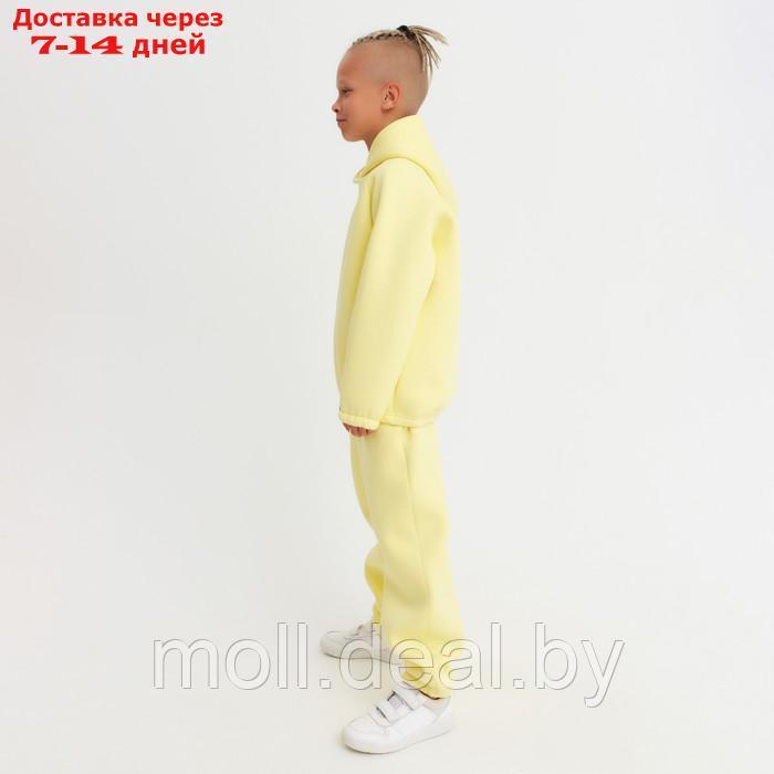 Костюм детский (худи, брюки) MINAKU: Basic Line KIDS цвет жёлтый, рост 128 - фото 8 - id-p193444575