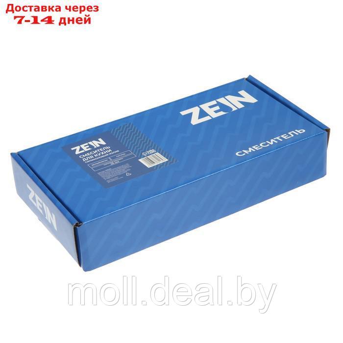 Смеситель для кухни ZEIN Z2074W, силиконовый излив, картридж 40 мм, латунь, белый/хром - фото 5 - id-p193449614