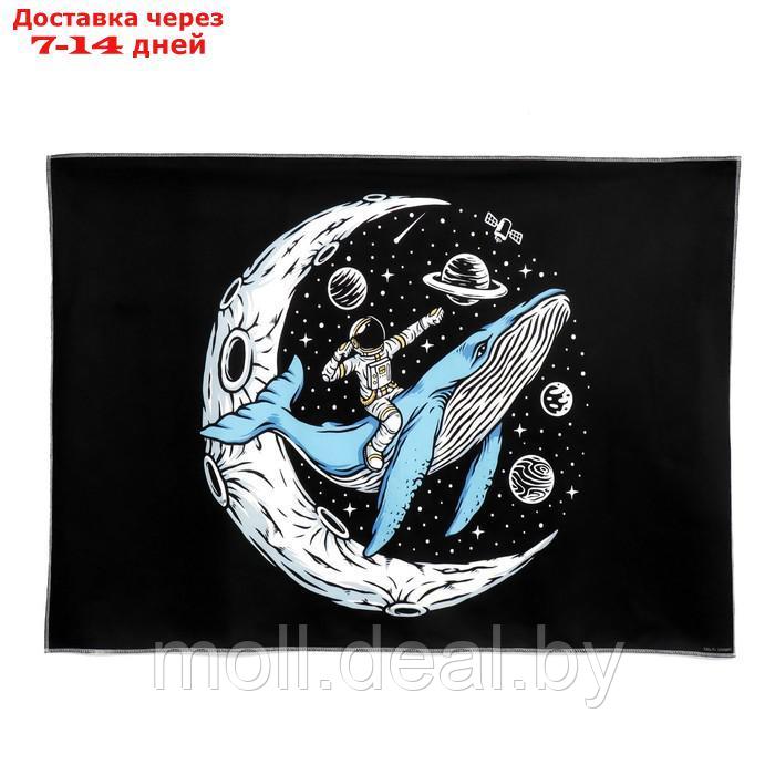Фотофон полиэстер "Космонавт и синий кит" 70х100 см - фото 1 - id-p193447703