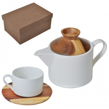ОПТ Набор "Andrew": чайник и чайная пара в подарочной упаковке