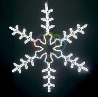 Фигура световая "Большая Снежинка" цвет белый, размер 95*95 см  NEON-NIGHT