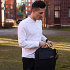Городской рюкзак Кембридж с USB и отделением для ноутбука до 14.5 Серый, фото 7