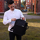 Городской рюкзак Кембридж с USB и отделением для ноутбука до 14.5 Серый, фото 9
