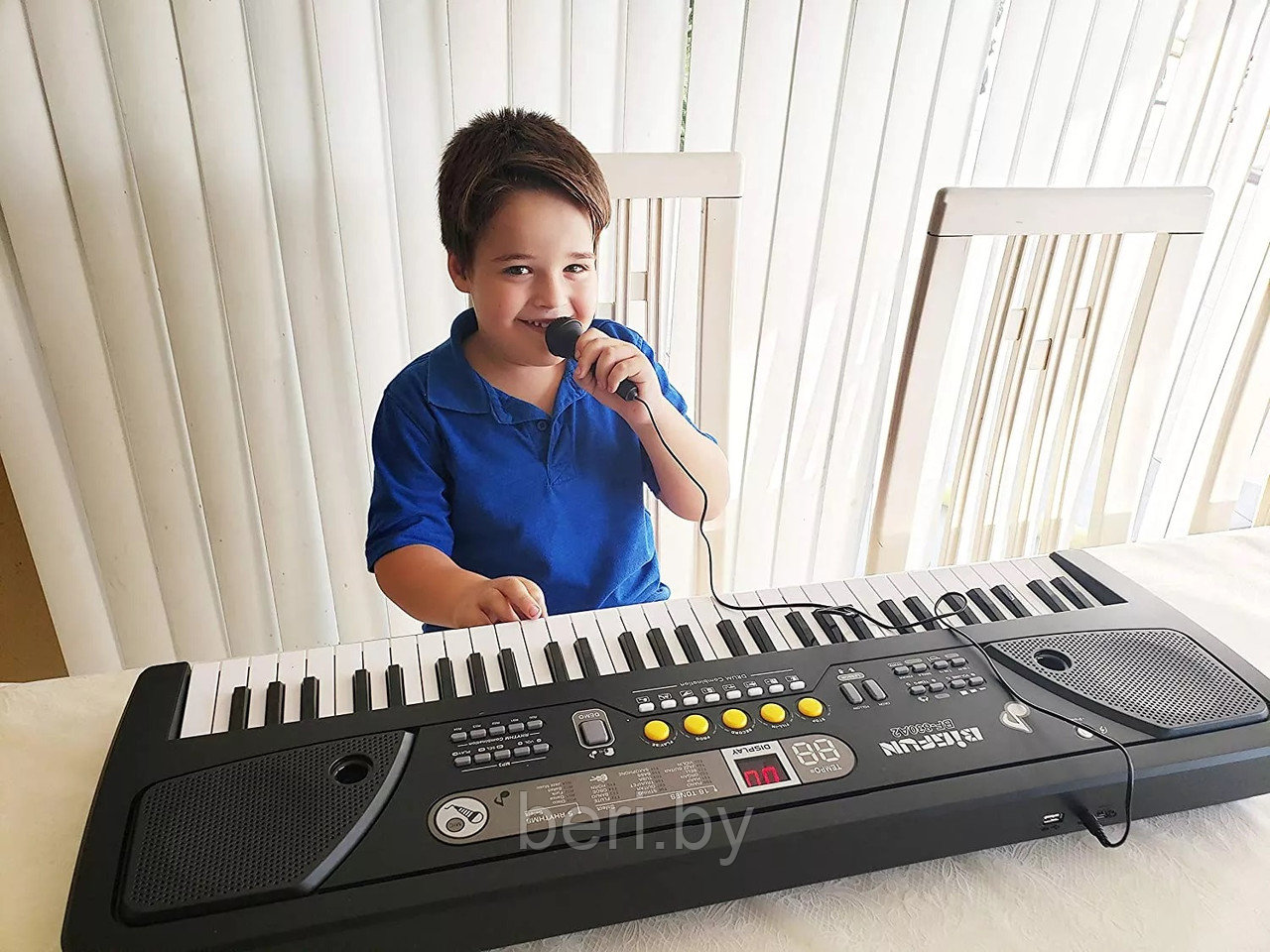 BF-830A2 Детский синтезатор Bigfun, пианино, микрофон, USB, MP3, запись, 61 клавиша - фото 6 - id-p193214578
