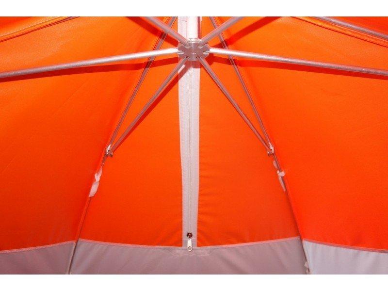 Зимняя палатка "Пингвин Зонт 3 с дышащим верхом" Люкс (1-сл.) бело-оранжевый - фото 3 - id-p193547681