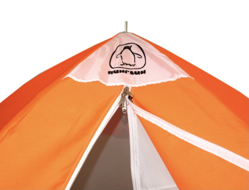 Зимняя палатка "Пингвин Зонт 3.5" Люкс (2-сл.) бело-оранжевый - фото 4 - id-p193550390