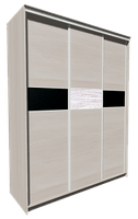Шкаф-купе Сенатор 3-х дверный (Лакобель узкая, Комб ЛДСП) 1760 Сапермебель