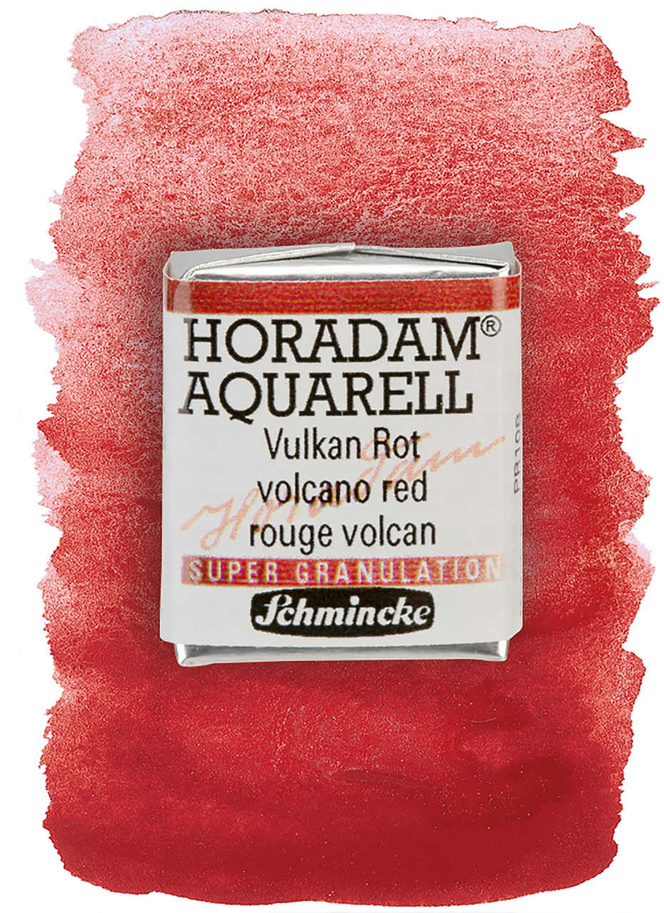 Акварельная краска Horadam полукювета, Volcano red №913