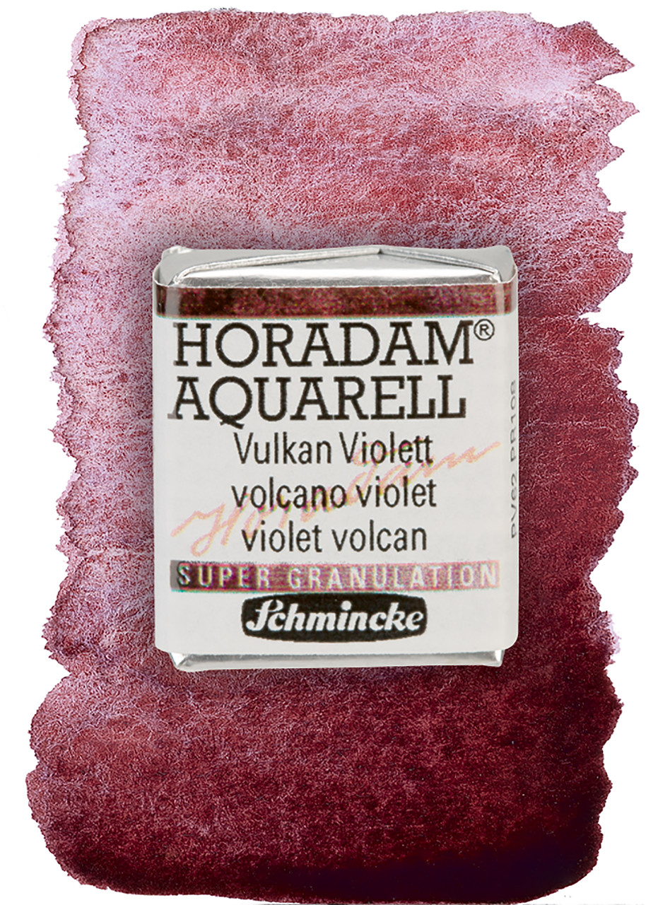 Акварельная краска Horadam полукювета, цвет Volcano violet №914