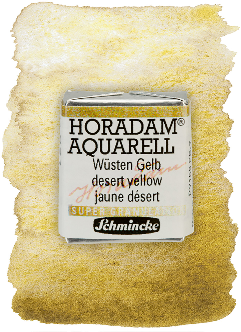 Акварельная краска Horadam полукювета, цвет Desert yellow №921