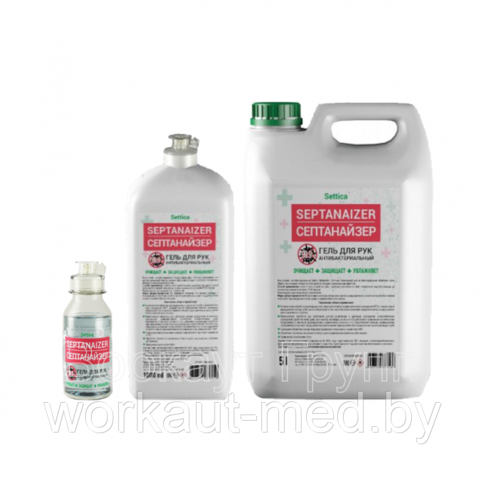 Антисептический гель Settica Septanaizer (спиртовой) - 1 литр - фото 2 - id-p122738132