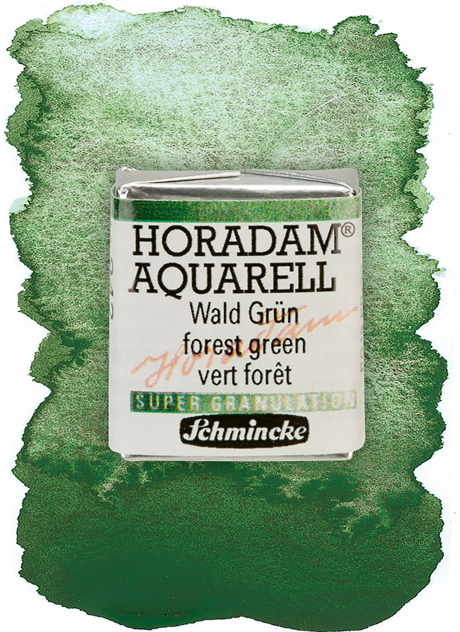 Акварельная краска Horadam полукювета, цвет Forest green №942