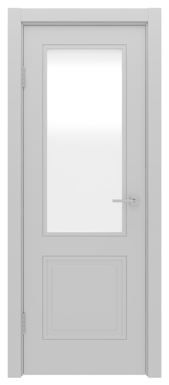 Межкомнатная дверь с покрытием эмаль DUO 405 стекло мателюкс