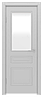 Межкомнатная дверь с покрытием эмаль DUO 406 стекло мателюкс, фото 3