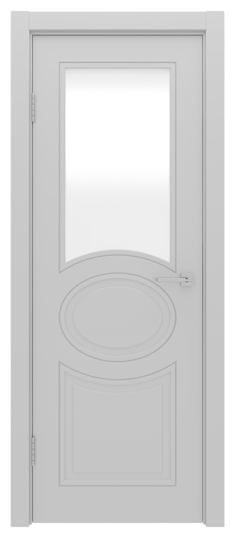 Межкомнатная дверь с покрытием эмаль DUO 407 стекло мателюкс