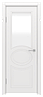 Межкомнатная дверь с покрытием эмаль DUO 407 стекло мателюкс, фото 4