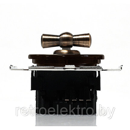 Выключатель 1-клавишный поворотный 10А~250V, Коричневый, фото 2