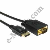 Кабель для монитора DisplayPort (DP)-VGA Hama 00054592, 1,8м, КНР