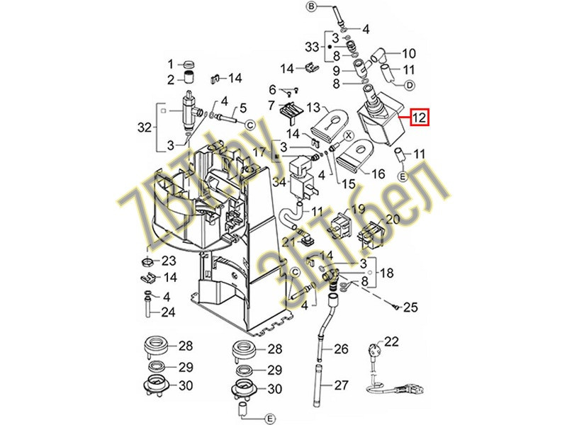 Вибрационная помпа для кофемашин Delonghi, Saeco и Lavazza CFM015UN (Ulka EP5GW 48W, 144360, CFM315UN) - фото 5 - id-p193596505