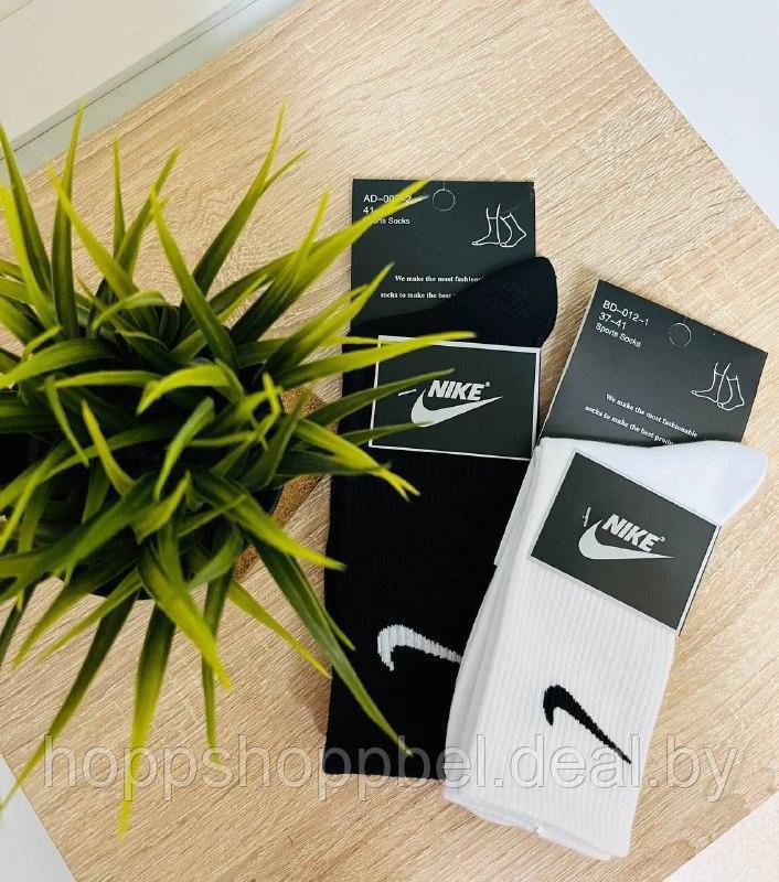 Высокие носки Nike(черные / белые) - фото 2 - id-p193600507