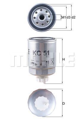 KC51 KNECHT фильтр топливный!\ Peugeot 106,Citroen Xsara,Fiat Bravo/Ducato 1.4D-2.5TDi 92> - фото 1 - id-p193599091