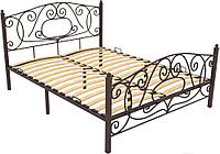 Двуспальная кровать Князев Мебель Виктория коричневый
