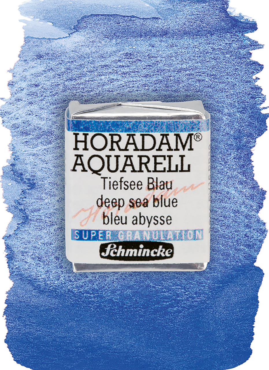 Акварельная краска Horadam полукювета, Deep sea blue №953