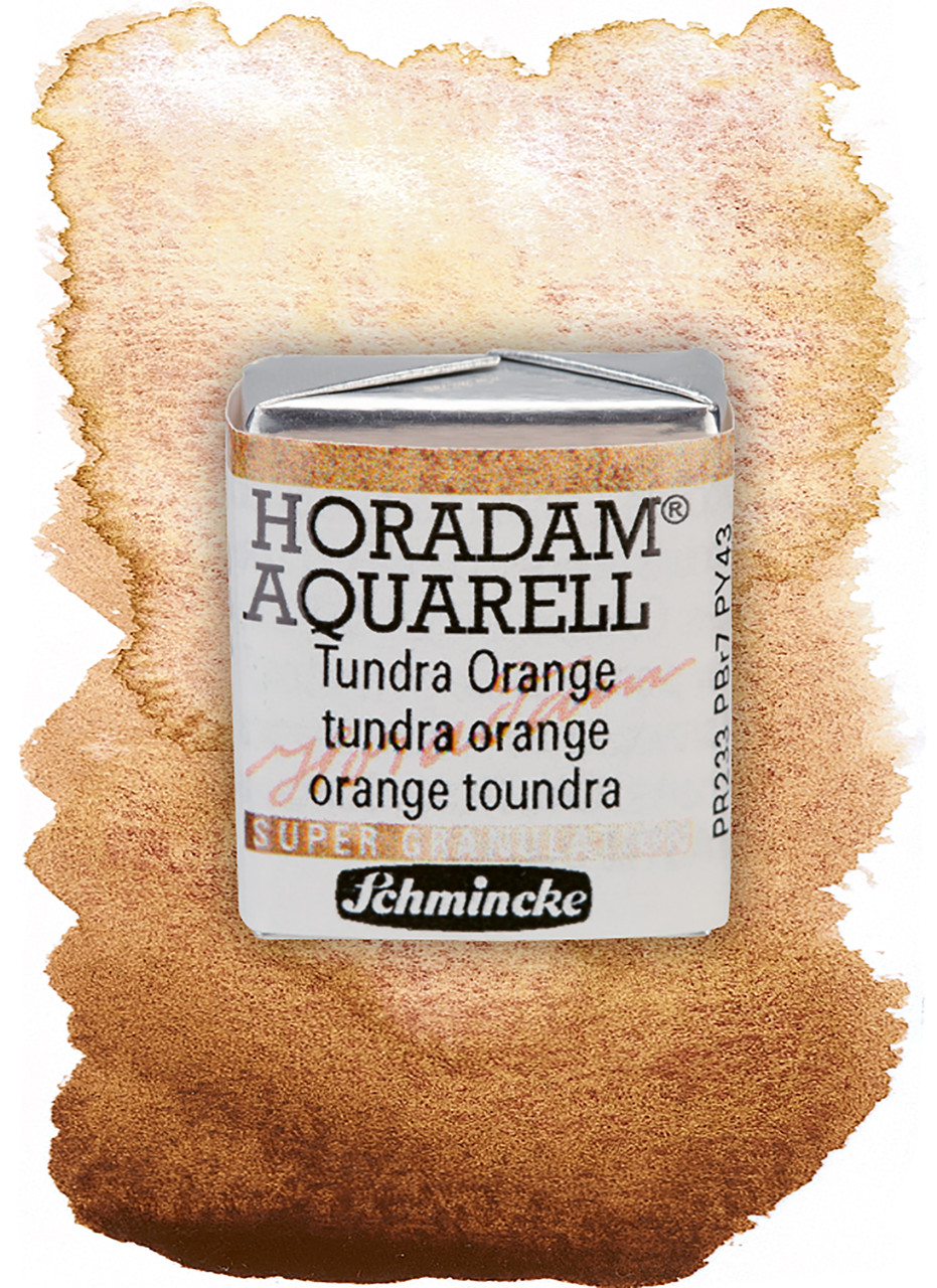 Акварельная краска Horadam полукювета, цвет Tundra orange №981