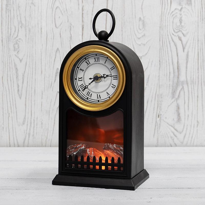 Фигурка светодиодная Камин "Старинные часы" Led Fireplace Lantern - фото 2 - id-p193619759