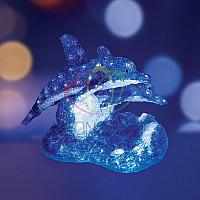 Акриловая светодиодная фигура "Синие дельфины" 65х48х48 см,136 светодиодов, IP44, + трансформатор