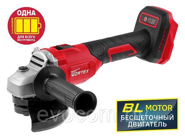 Аккум. углошлифмашина WORTEX LX CAG 1812-1 E в кор. ALL1 SOLO (18.0 В, БЕСЩЕТОЧНЫЙ ДВИГАТЕЛЬ, БЕЗ АККУМУЛЯТОРА