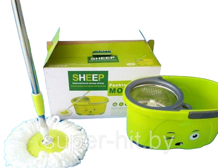 Швабра Sheep Fashion Mop с металлическим отжимом и ведром для мытья пола - фото 2 - id-p193631232