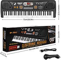 BF-730A2 Детский синтезатор Bigfun, пианино, микрофон, USB, MP3, запись, 61 клавиша