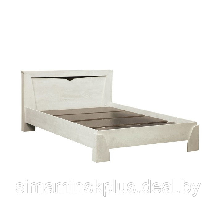 Кровать одинарная с настилом «Лючия» 33.07, 900 × 2000 мм, цвет бетон пайн белый / венге - фото 1 - id-p193635195