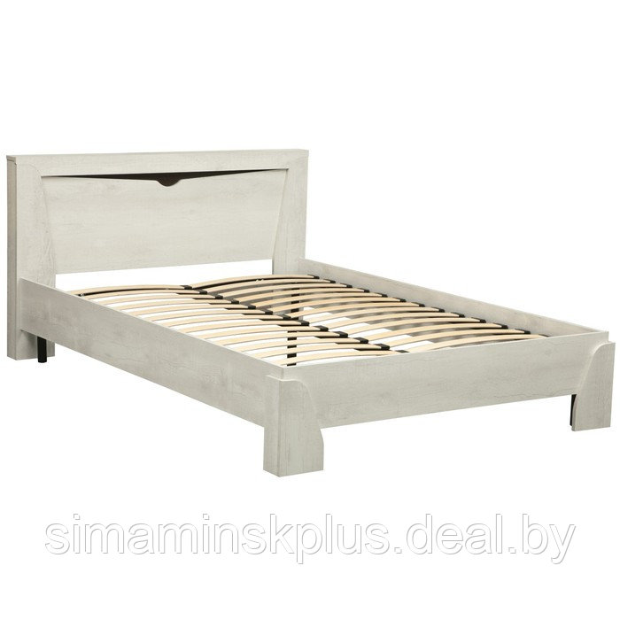 Кровать «Лючия» 33.09-02, 1600 × 2000 мм, ортопед. основание, цвет бетон пайн белый/венге - фото 2 - id-p193635199