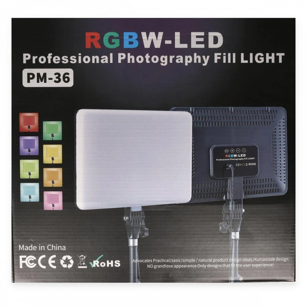 RGB прожектор PM-36 для студийной фотосъемки + штатив 2 м - фото 3 - id-p193646302