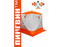 Зимняя палатка Призма Премиум STRONG (1-сл) 225*215 (бело-оранжевая)