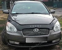 Дефлектор капота - мухобойка, Hyundai Verna 2006-..., VIP TUNING