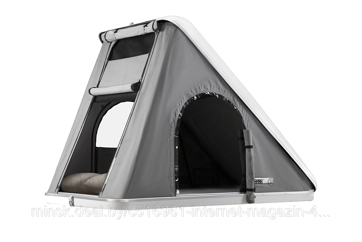 Палатка на крышу автомобиля AUTOHOME COLUMBUS VARIANT X-LARGE, тент серый, лестница 215 мм - фото 1 - id-p193649493