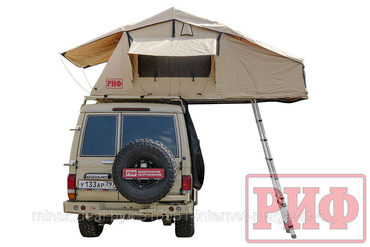 Палатка на крышу автомобиля РИФ Soft RT02-140, тент песочный. Артикул RIFRT0214060000 - фото 1 - id-p193652589