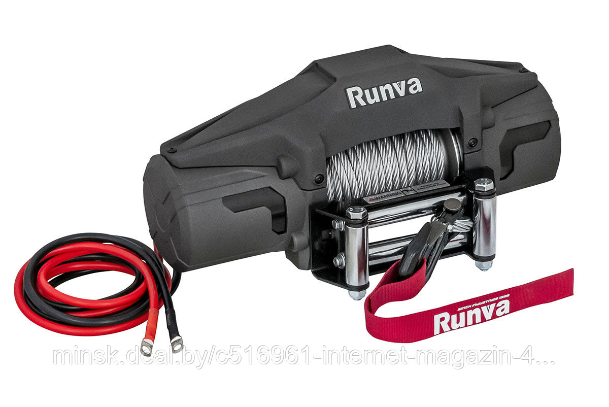 Лебедка автомобильная электрическая 12V Runva 6000 lbs 2500 кг (стальной трос) - фото 1 - id-p193649776