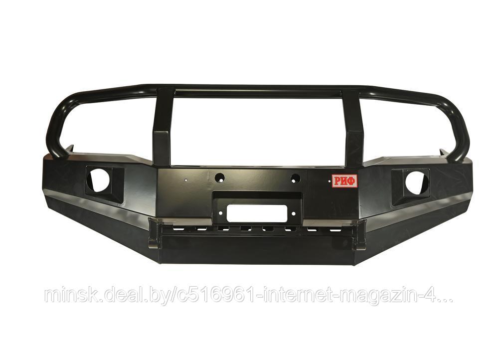 Бампер РИФ передний Toyota Hilux 2012-2014 с доп. фарами, защитной дугой и защитой бачка омывателя. Артикул: - фото 1 - id-p193653808