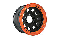 Диск колесный усиленный УАЗ ORW штампованный стальной черный 5x139,7 8x R17 d110 ET-19 с бедлоком (оранжевый).
