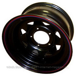 Диск колесный усиленный ORW УАЗ стальной штампованный черный 5x139,7 7x R 16 d110 ET+25 (треуг. мелкий). - фото 1 - id-p193651668