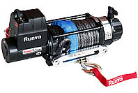 Лебедка электрическая автомобильная 12V Runva 12500 lbs 5670 кг (влагозащищенная) синтетический трос.