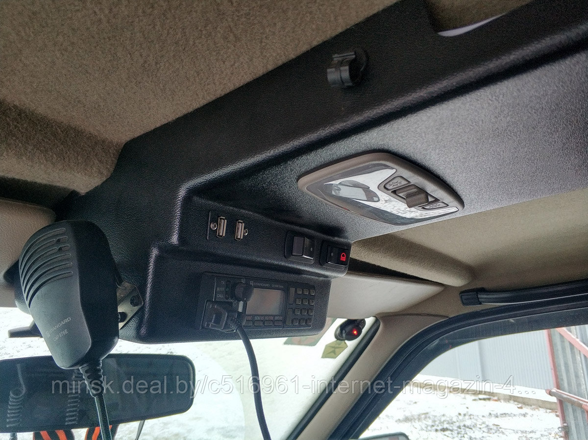 Консоль потолочная для установки р/c УАЗ Патриот 2007-2013, вырез под р/c 140х40 мм, черная.Артикул:272 - фото 1 - id-p193651994