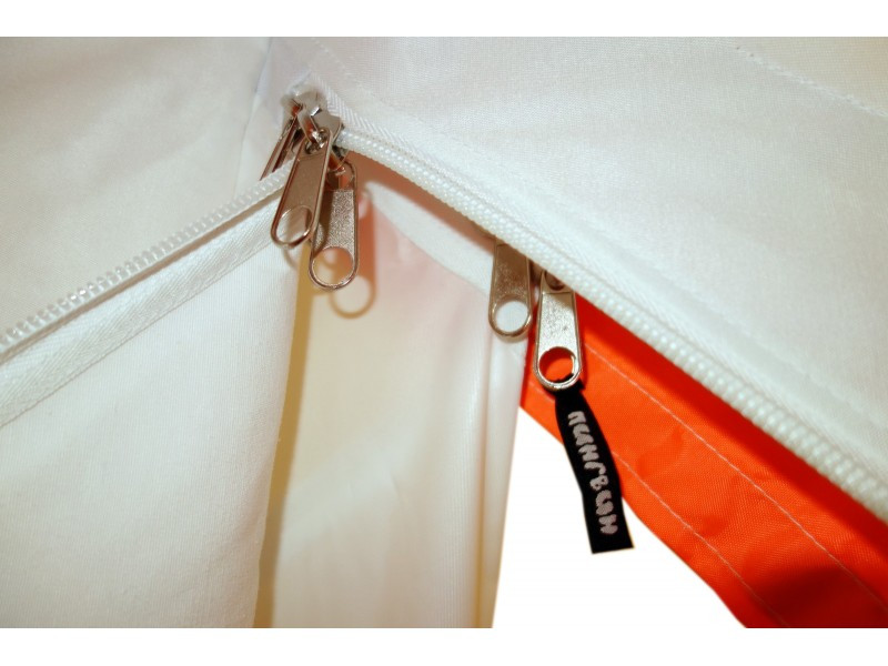 Зимняя палатка Призма Премиум STRONG (2-сл) 225*215 (бело-оранжевый) - фото 7 - id-p193662454