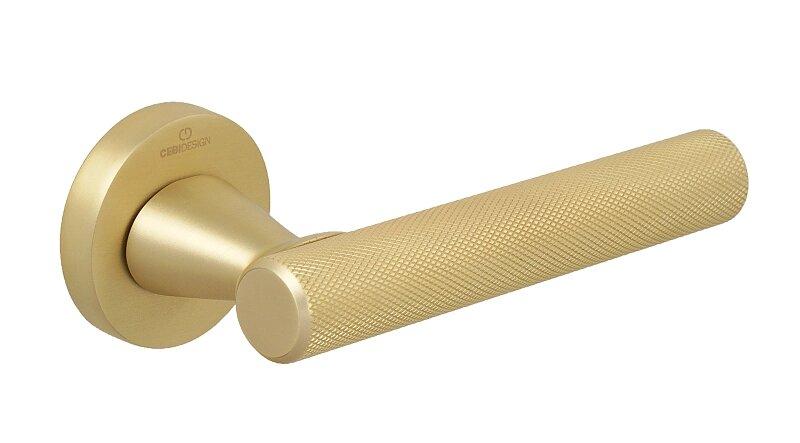 Ручки дверные CEBI NORA DIAMOND (алмаз) цвет MP35 матовое золото - фото 1 - id-p193663873